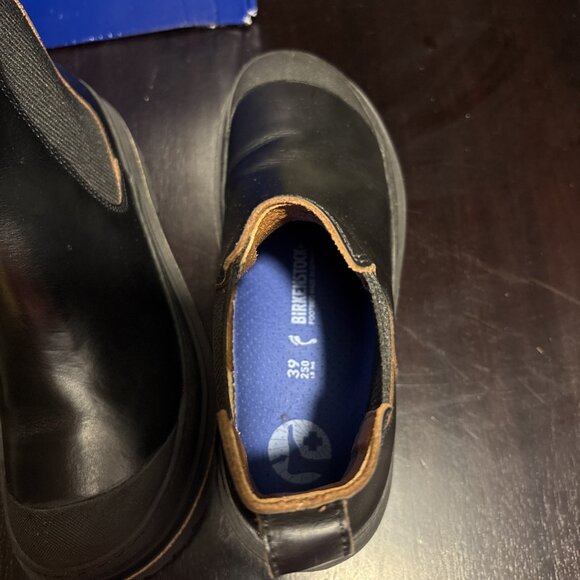 Birkenstock New w/ Box Prescott Slip On Black Oiled Leather Narrow Size 39 - Picture 7 of 10